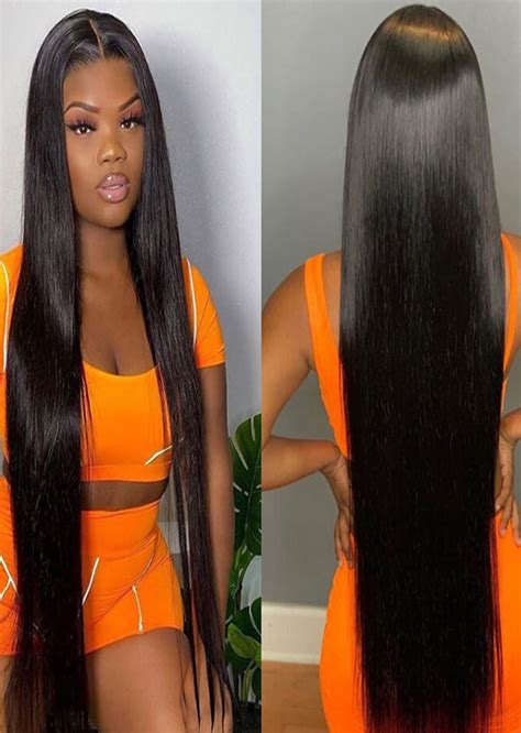 Straight Lace Front Human Hair Wigs For Women Inch Brazilian Natural