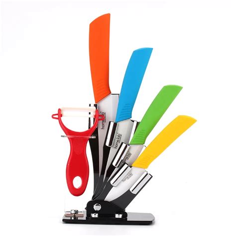 High Quality Ceramic 5 Color Cooking Tools Kitchen Knives Set 3456