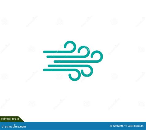 Wind Icon Vector Logo Design Template Stock Vector Illustration Of