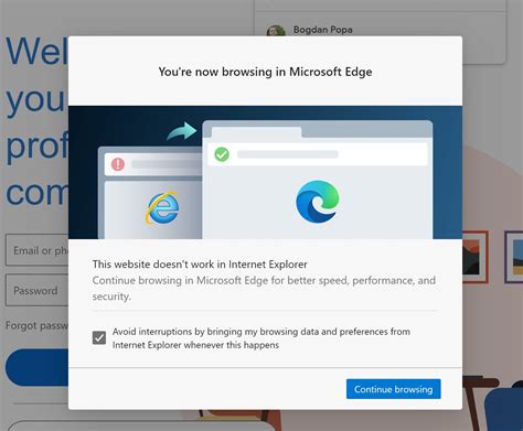 Internet Explorer Starts Loading Websites In The New Microsoft Edge