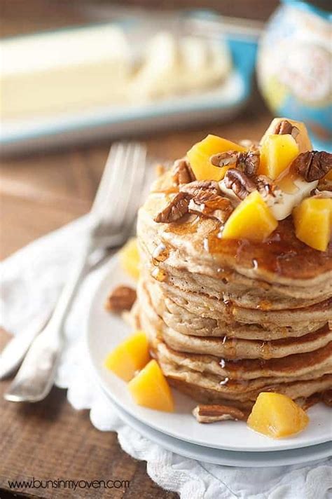 Peach Pecan Pancakes — Buns In My Oven