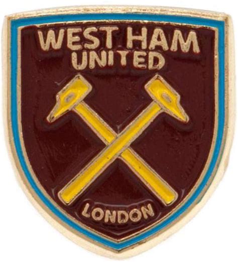West Ham Utd Hammers Football Club Metal Pin Badge Shield Crest Logo