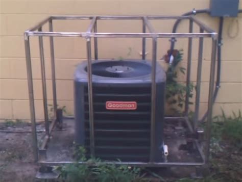 An experienced thief can strip a unit with basic hand tools in about 5. How To Secure an Air Conditioner with a Security Cage Kit ...