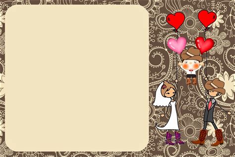 Muñecos de boda novios boda vector boda imagenes novios fotos románticas tarjetas de felicitación invitaciones de boda casamiento celebracion. Boda Cowboy: Invitaciones para Imprimir Gratis. | Oh My Bodas!