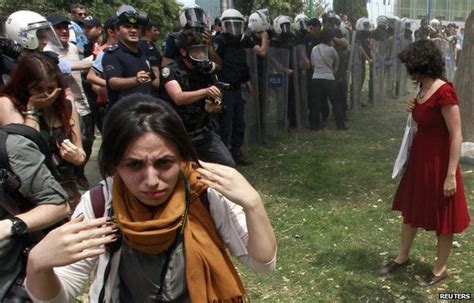 Turkey Jail Sought Over Woman In Red Police Case Iconic Photos