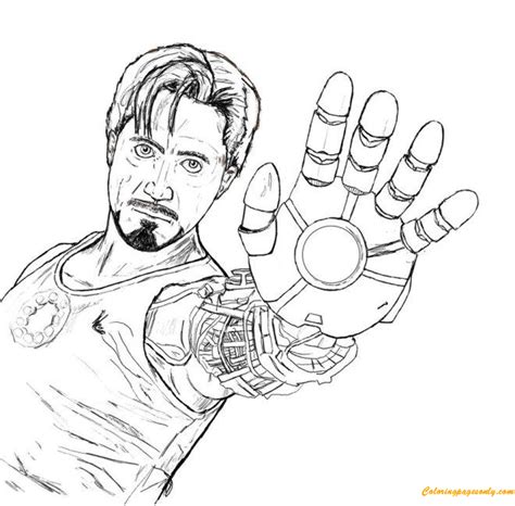 Dibujo De Tony Stark Vengadores Para Colorear Dibujos Para Colorear