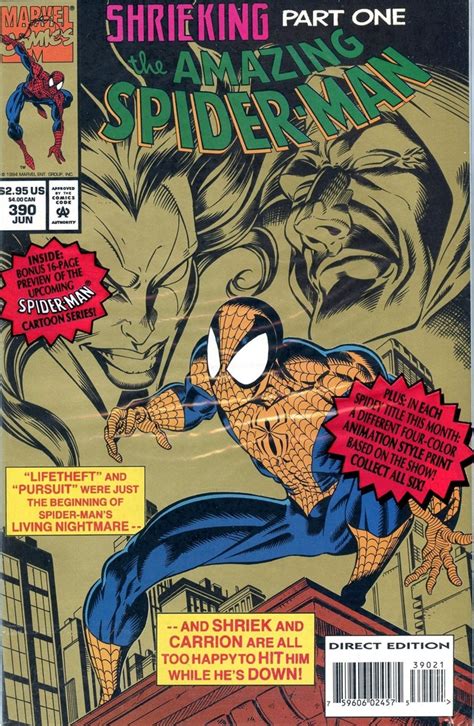 The Amazing Spider Man 390 Shrieking Part One Behind The Walls Issue