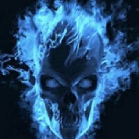 Ghost Rider Blue Fire Skull Speaksity