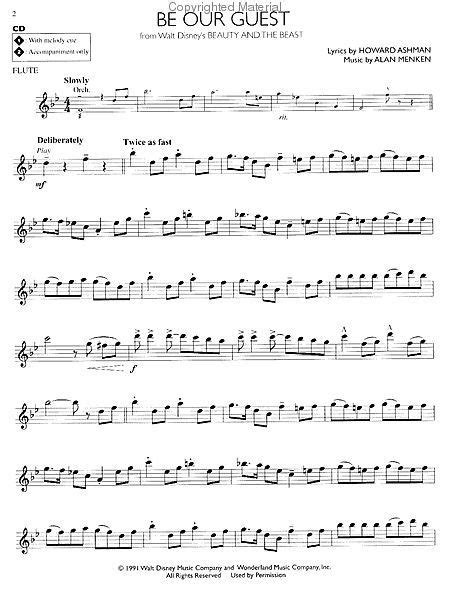Disney Flute Sheet Music Free Printable