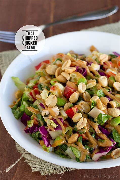 Oriental chicken salad is a tasty twist on ordinary chicken salad chinese chicken salad recipe. Thai Chopped Chicken Salad - Taste and Tell