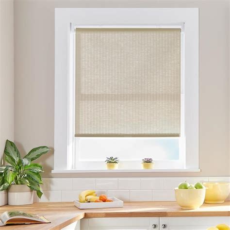 Chf Palm 23 In Linen Light Filtering Cordless Roller Shade In The