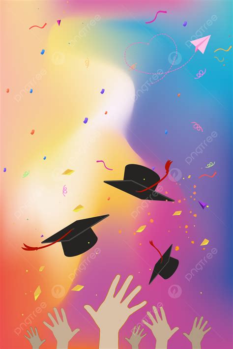 Background Ilustrasi Latar Belakang Poster Wisuda Ceria Musim