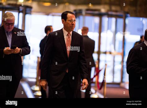 Randall Stephenson The Ceo Of Atandt Arrives At Trump Tower In Manhattan