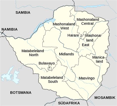 Zimbabwe map by googlemaps engine: File:Zimbabwe adm location map with names.svg - Wikimedia Commons