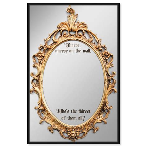 Fairest Of Them All Mirror Typography And Quotes Wall Art By The Oliver Gal