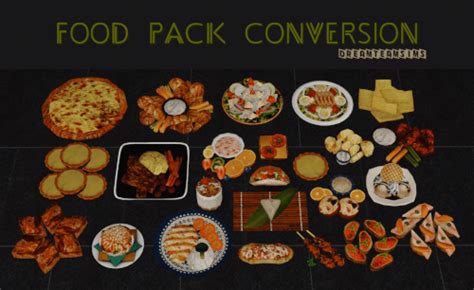 Food Pack Conversion S3 To S4 For The Sims 4 Spring4sims Sims