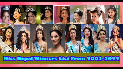 Miss Nepal Winners List From 2002 2022 And Crowning Moment 👑 Youtube