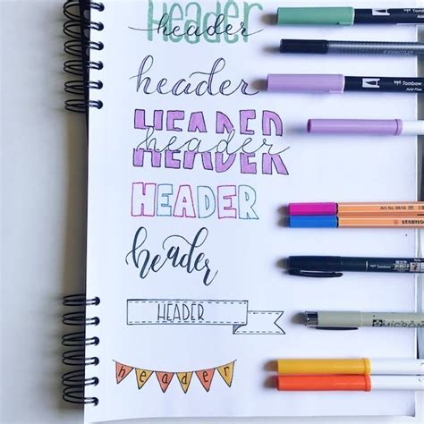 14 Creative Headers For You Bullet Journal The Petite Planner