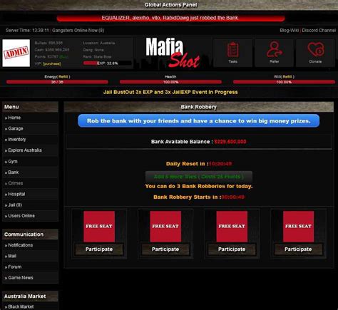Mafiashot Free Mmorpg Browser Based Text Game