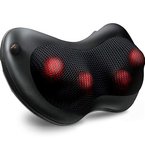 Dr Trust Physio Usa Shiatsu Cushion Full Body Massager With Heat For Pain Relief Black