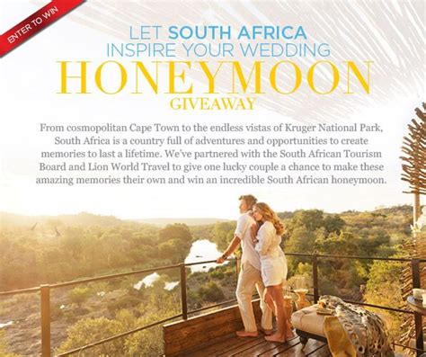 Enter To Win A Honeymoon In South Africa South Africa Honeymoon