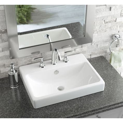 Rectangle undercounter white inset bathroom sink 470mm x 330mm valongo. Shop AquaSource White Fire Clay Drop-In Rectangular ...