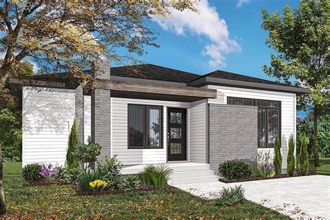 Modern Ranch Home Plan With Basement Expansion 22496dr