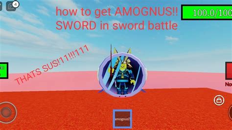 How To Get Amognus Sword In Sword Battle Youtube
