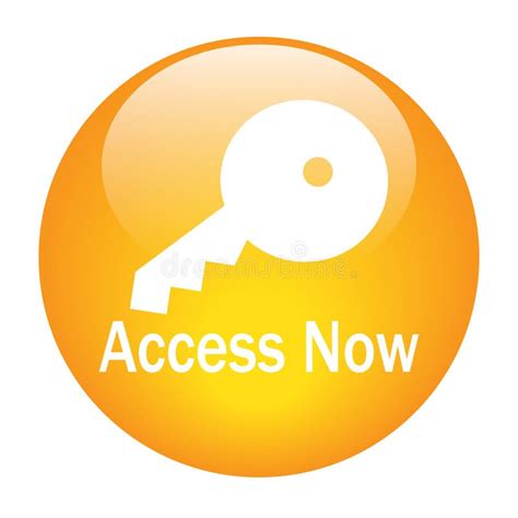 Access Now Key Icon Button Stock Illustration Illustration Of Control