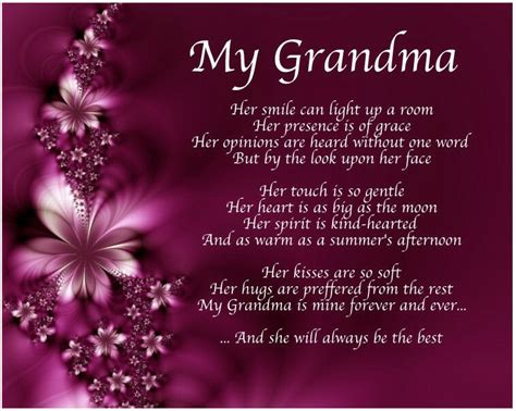 Personalised My Grandma Poem Mothers Day Birthday