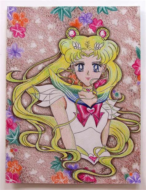 Sailor Moon Hermoso Dibujo Con Lápices De Colores 79000 En Mercado