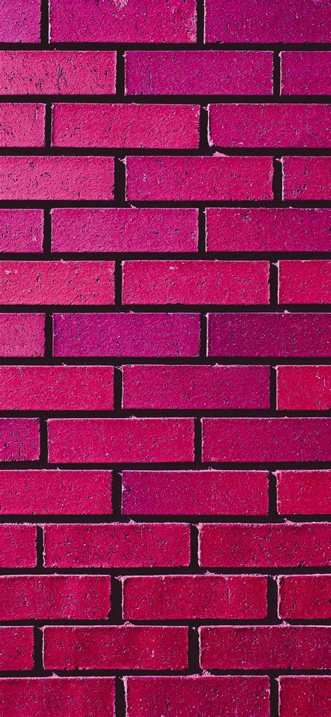 Brick Wall Wallpaper 4k Magenta Red Bricks Bright 5k