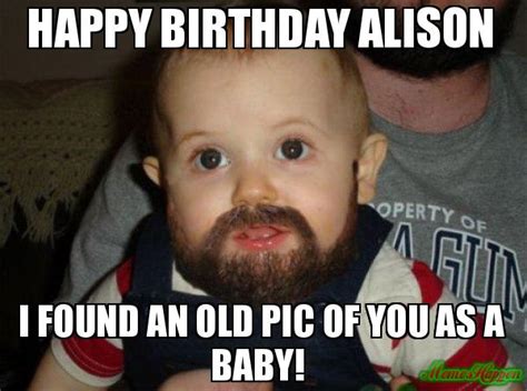 Happy Birthday Alison Meme Memeshappen