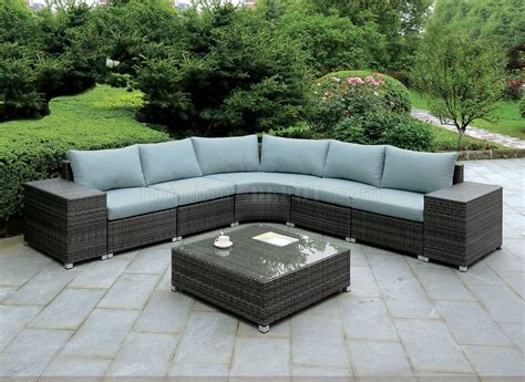 We offer side and coffee tables, dining tables, and fire pit tables in a variety of styles to work with your existing outdoor furniture. Morgana CM-OS2121-L Outdoor Patio Sectional Sofa w/Coffee ...