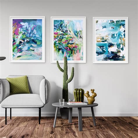 Abstract Wall Art Prints Set Of Three By Abstract House ...