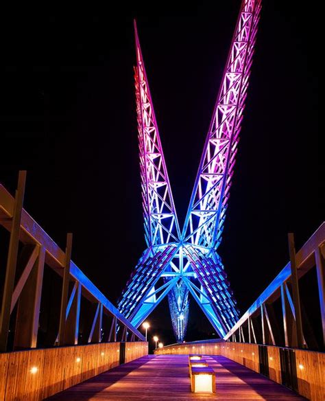 Sundance Pedestrian Bridge I 40 Oklahoma City Inspired By State Bird