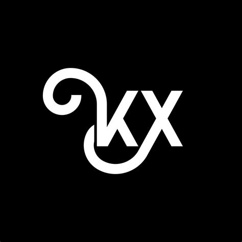 Kx Letter Logo Design On Black Background Kx Creative Initials Letter Logo Concept Kx Letter