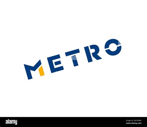 Metro Ag Rotated Logo White Background Stock Photo Alamy