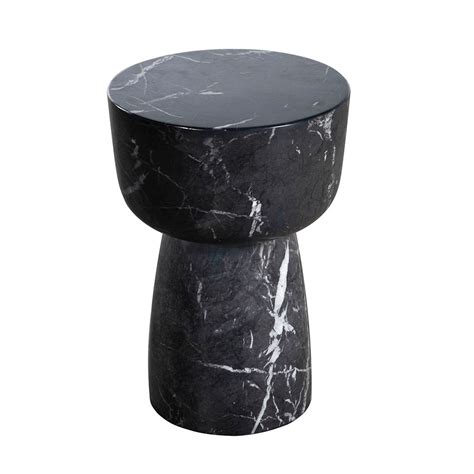 Black Round Faux Marble Side Table Furniture Design Mix Gallery