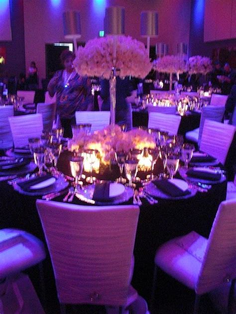 More images for purple silver black wedding ideas » Purple and silver reception table decor - Weddingbee