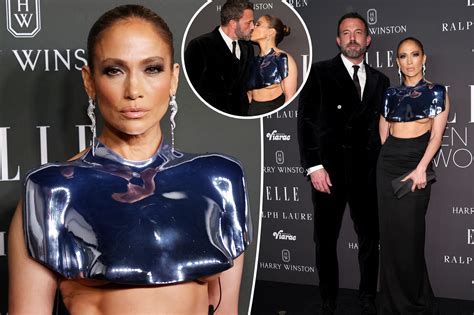 Jennifer Lopez Packs On Pda With Ben Affleck In Skin Baring Outfit At Elle Women In Hollywood