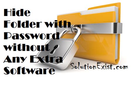 Lock Folder Without Software Lock Folder With Password Windows 10