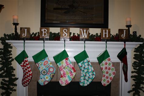 Set Of 6 Rustic Christmas Stocking Holders For Mantle Etsy