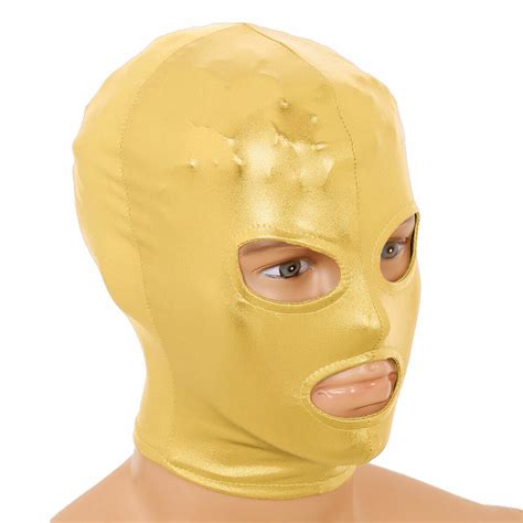 Us Unisex Women Men S Hood Gummi Latex Open Mouth And Eyes Full Face Party Mask Ebay
