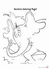 Dr Coloring Seuss Pages Horton Hears Who Printable Getcolorings Color sketch template