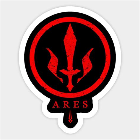 Symbol Of Ares Hades By Claymoore Stickers Symbols Logo Sticker