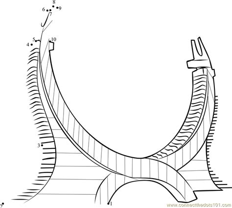 Qatar Cross Sword Towers Dot To Dot Printable Worksheet Connect The Dots