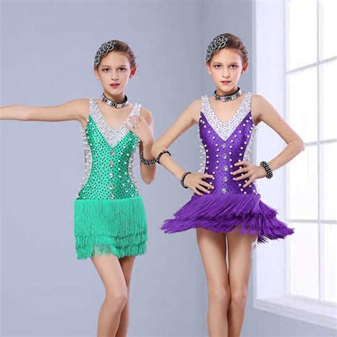 Buy 2018 Latin Dance Dress For Girls Tassel Skirt Sexy