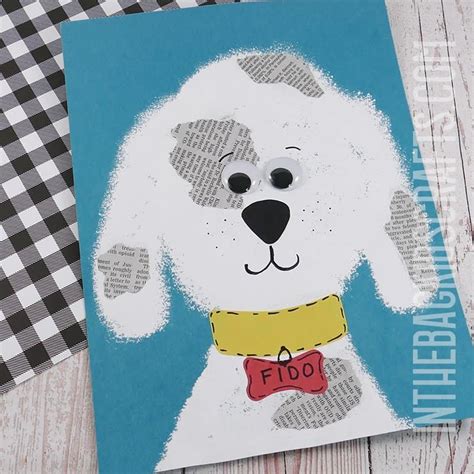 Dog Craft For Kids With Newspaper Spots • In The Bag Kids Crafts