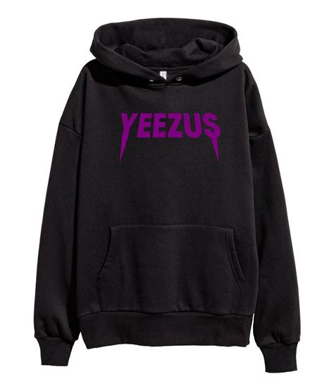 Kanye West Yeezus Purple Logo Hoodie Hip Hop Rap Sweatshirt Ye Merch
